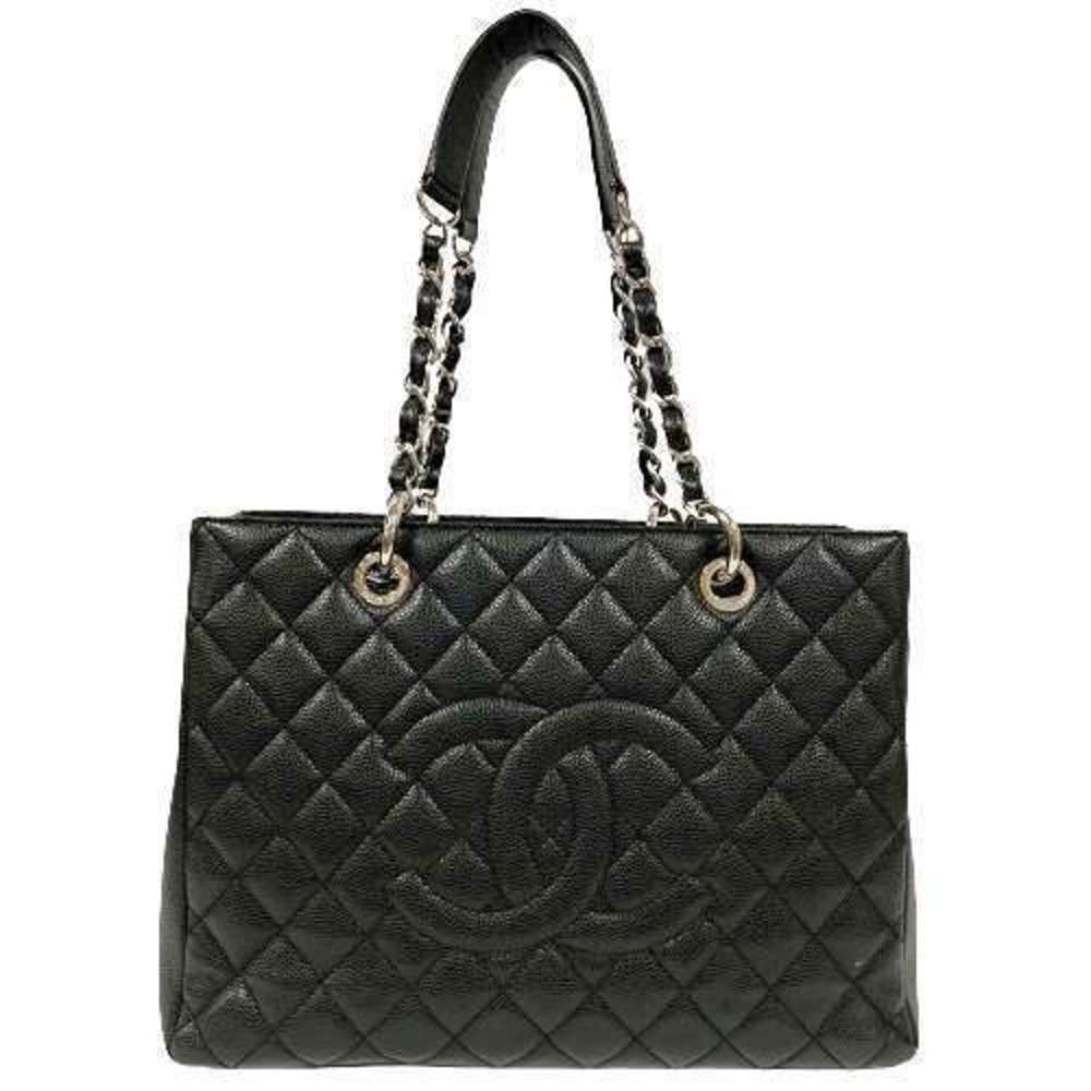 Chanel GST Chain Tote Bag Caviar Skin Black